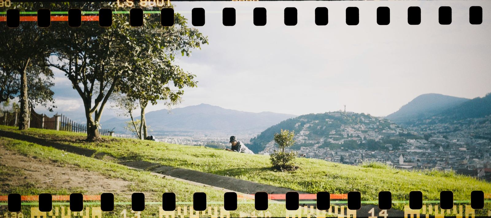 35mm film strip with scanned frames
